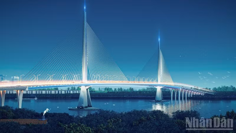 Phối cảnh cầu Long Hưng kết nối thành phố Đồng Nai và Thành phố Hồ Chí Minh.