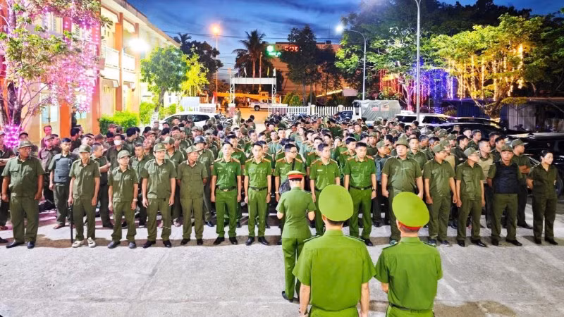 Công an phường Hòa Xuân đồng loạt ra quân Tháng hành động phòng, chống ma túy năm 2026.