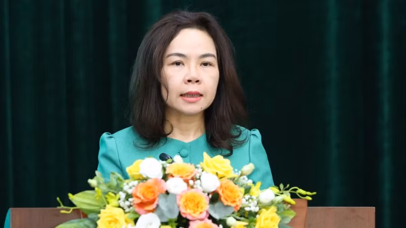 Bà Hà Thu Giang, Vụ trưởng Vụ Tín dụng các ngành kinh tế, Ngân hàng Nhà nước Việt Nam.