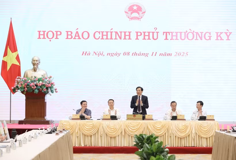 Họp báo Chính phủ thường kỳ. (Ảnh: VGP)