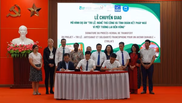 Quang cảnh tại Lễ tổng kết dự án Trilaf và bàn giao mô hình du lịch cộng đồng bền vững. (Ảnh: PV)
