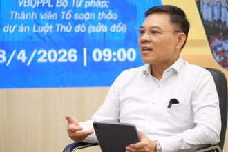 Ông Nguyễn Quốc Hoàn, Vụ trưởng Công tác xây dựng văn bản quy phạm pháp luật, Bộ Tư pháp; Thành viên Tổ soạn thảo dự án Luật Thủ đô (sửa đổi). (Ảnh: ND)