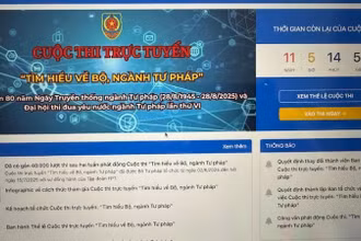 Cuộc thi trực tuyến “Tìm hiểu về bộ, ngành tư pháp”. (Ảnh: TL)
