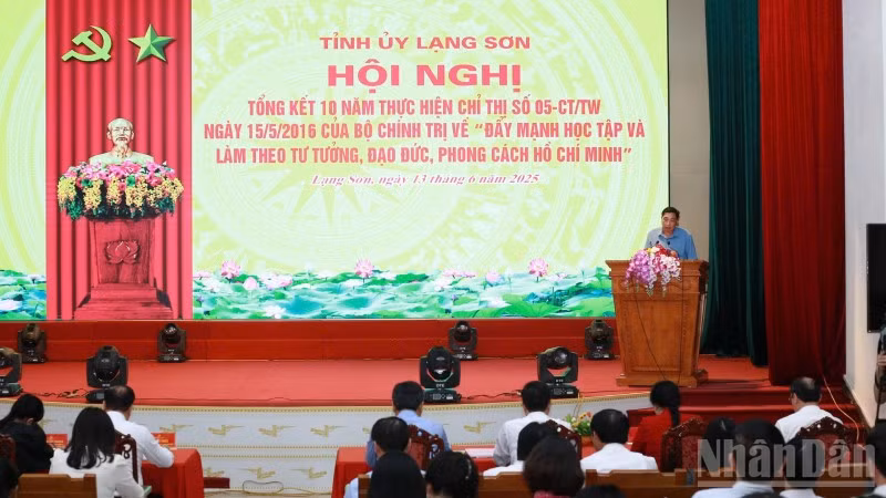 Hội nghị tổng kết 10 năm thực hiện Chỉ thị số 05-CT/TW của Tỉnh ủy Lạng Sơn.