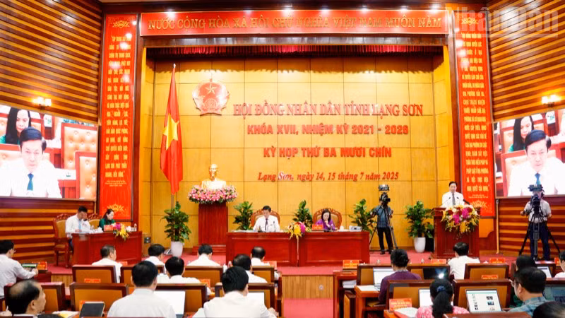 Kỳ họp thứ 39 Hội đồng nhân dân tỉnh Lạng Sơn khóa XVII, nhiệm kỳ 2021-2026.