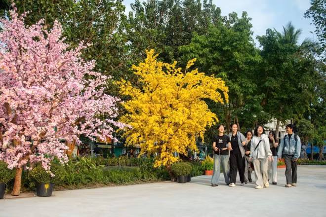 Khu đất số 8 Võ Văn Tần (Trung tâm Thể dục Thể thao Phan Đình Phùng) thu hút người dân thành phố đến vui chơi dịp Tết cổ truyền (ảnh: QUÝ HIỀN)