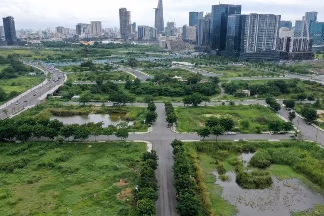 Thành phố Hồ Chí Minh lên kế hoạch đấu giá 7 khu đất trong Khu đô thị mới Thủ Thiêm. (Ảnh: VÕ LÊ)
