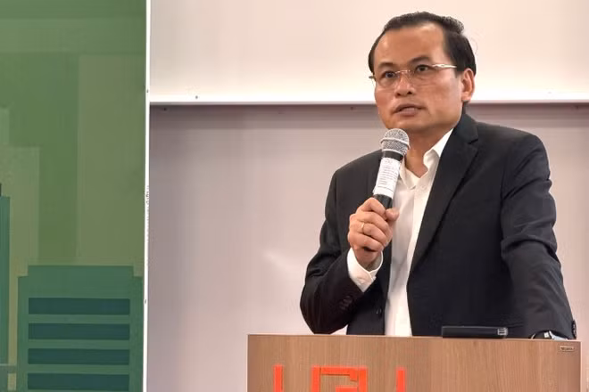 Ông Huỳnh Phạm Tuấn Anh, Phó Giám đốc Sở Quy hoạch-Kiến trúc Thành phố Hồ Chí Minh phát biểu tại hội thảo. (Ảnh: QUÝ HIỀN)