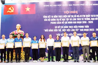 Khen thưởng các tập thể, cá nhân có thành tích trong thực hiện Chỉ thị 05-CT/TW và phong trào “Mỗi đảng viên trẻ, một việc làm tốt”.