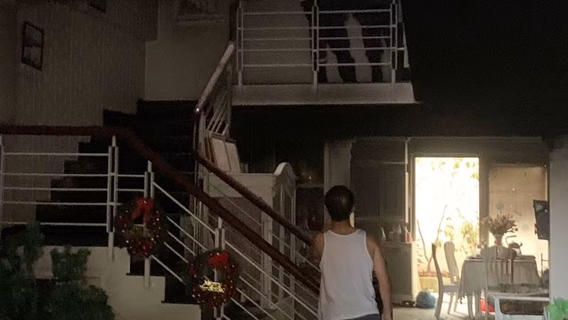 Khu vực phát sinh hỏa hoạn.
