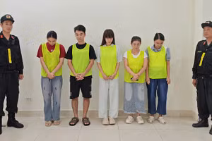Các đối tượng bị khởi tố. (Ảnh: Công an Hà Nội)