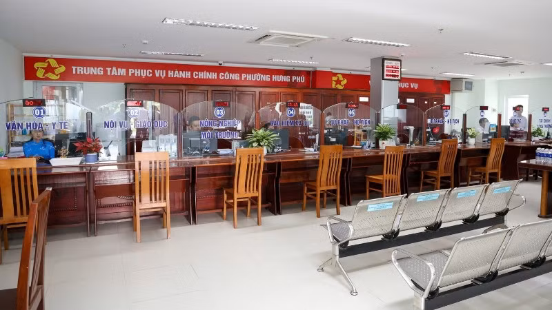 Trung tâm Phục vụ hành chính công phường Hưng Phú, thành phố Cần Thơ.