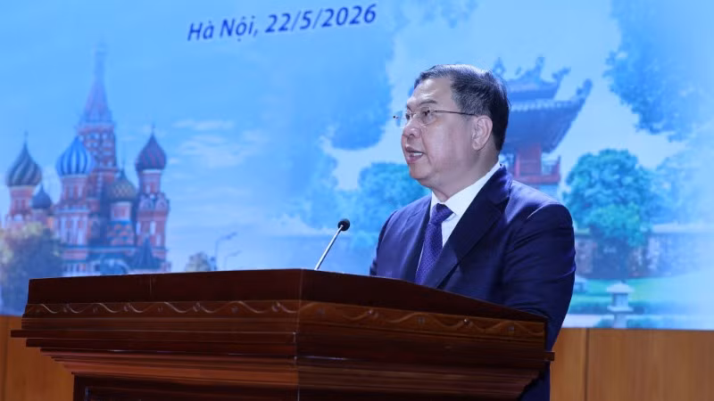 Phó Thủ tướng Thường trực Chính phủ Phạm Gia Túc phát biểu tại Hội nghị Hiệu trưởng các trường đại học Việt Nam-Liên bang Nga lần thứ ba. (Ảnh: VGP/Phương Nguyên)