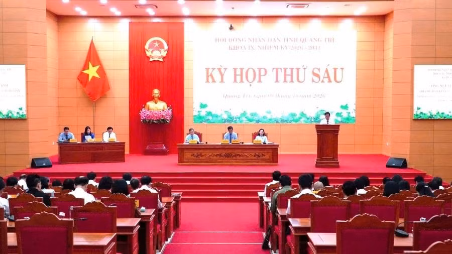 Kỳ họp thứ 6 Hội đồng nhân dân tỉnh Quảng Trị khóa IX, nhiệm kỳ 2026-2031 (Ảnh: HG)