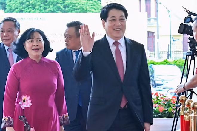 Chủ tịch nước Lương Cường đã tới dự buổi lễ tại Hà Nội.