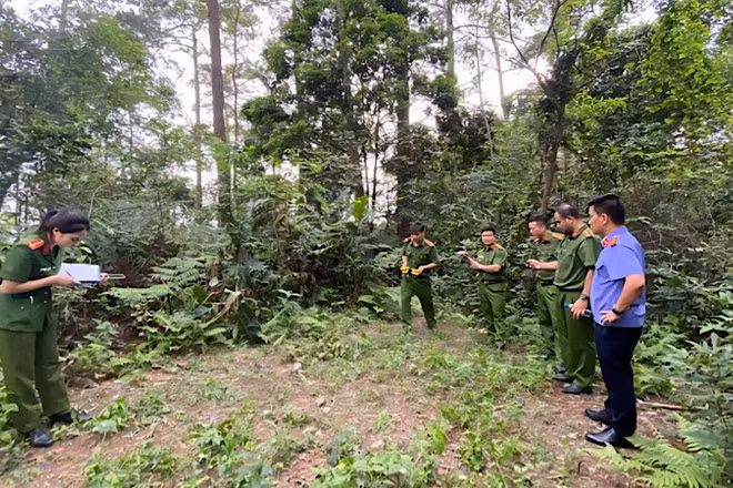 Khám nghiệm hiện trường vụ việc.