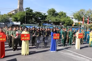 Lễ phát động hưởng ứng Ngày Thế giới và Ngày toàn dân phòng, chống mua bán người 2026 tại phường Nha Trang (Khánh Hòa) sáng 30/7/2026.