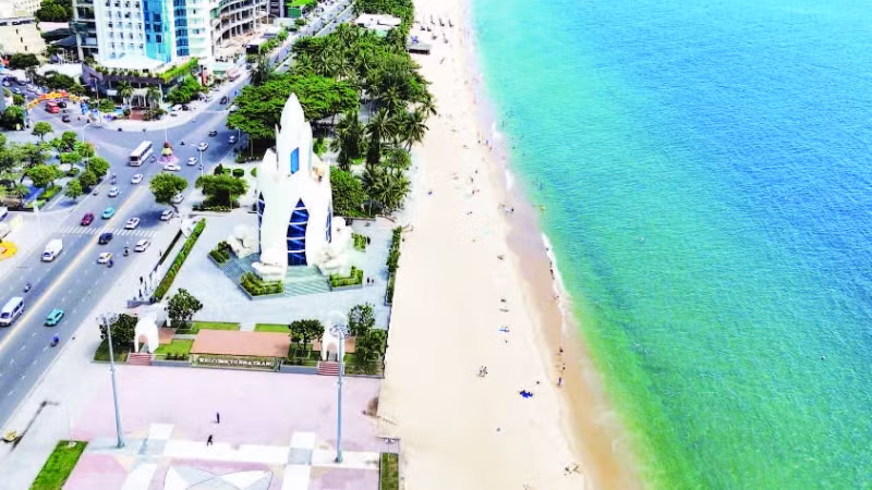 Một góc Nha Trang nhìn từ trên cao.