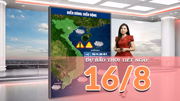 [Video] Dự báo thời tiết ngày 16/8/2026: Bắc Bộ giảm mưa, miền Trung nắng nóng