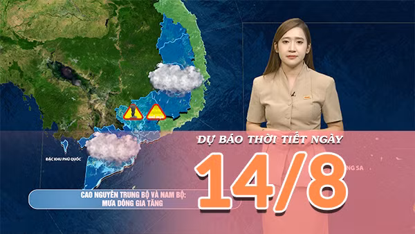 [Video] Dự báo thời tiết ngày 14/8/2026: Bắc Bộ ngày nắng nóng, chiều tối chuyển mưa dông, Trung Bộ nắng gay gắt lan rộng