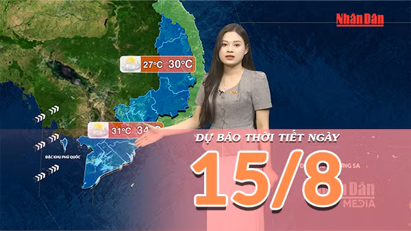 [Video] Dự báo thời tiết ngày 15/8/2026: Mưa dông quay trở lại tại Bắc Bộ, Trung Bộ cục bộ vẫn có nắng nóng gay gắt