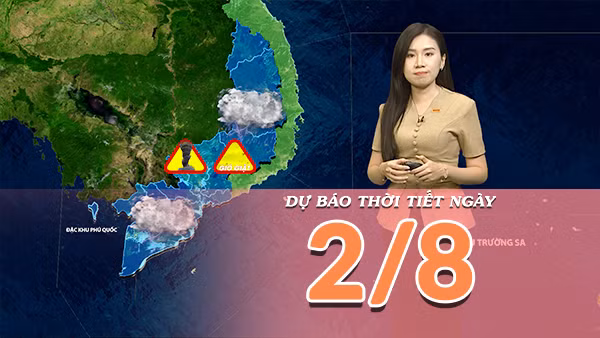 [Video] Dự báo thời tiết ngày 2/8/2026: Bắc Bộ mưa dông rải rác, Trung Bộ nắng nóng cục bộ