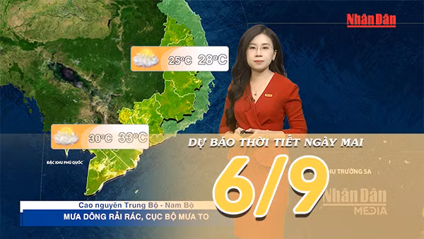 [Video] Dự báo thời tiết đêm nay và ngày mai 6/9/2026: Mưa dông mở rộng trên cả nước, cục bộ có nơi mưa to