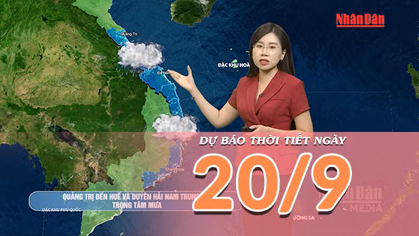 [Video] Dự báo thời tiết ngày 20/9/2026: Bắc Bộ nắng ráo, mưa lớn dịch xuống Nam Trung Bộ 