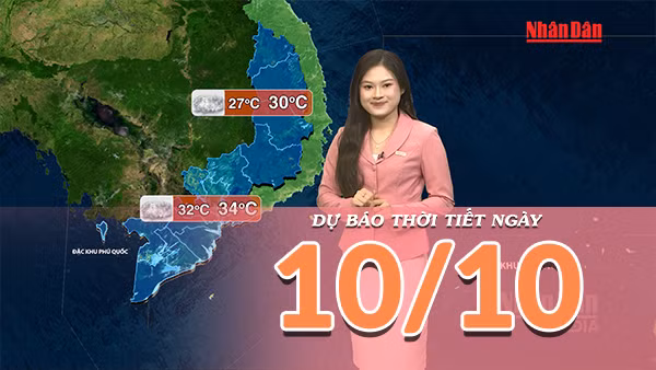 [Video] Dự báo thời tiết ngày 10/10/2026: Nguy cơ ngập úng tại Trung Bộ do mưa lớn kéo dài, đồng bằng Bắc Bộ giảm nắng tăng mưa