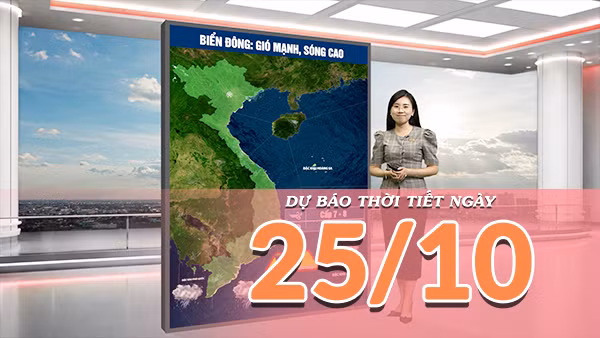 [Video] Dự báo thời tiết ngày 25/10/2026: Nam Biển Đông cảnh báo lốc xoáy, gió giật cấp 7-8, đất liền ngày nắng