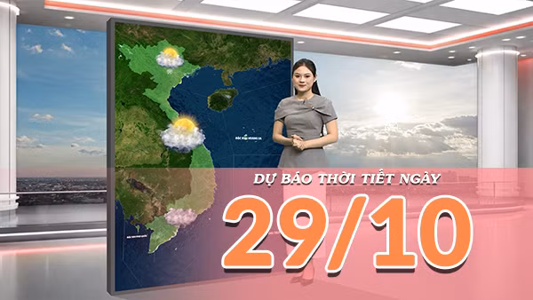 [Video] Dự báo thời tiết ngày 29/10/2026: Bắc Bộ nắng ráo, Trung Bộ mưa giảm về chiều tối
