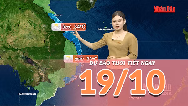 [Video] Dự báo thời tiết ngày 19/10/2026: Bắc Bộ trời nắng, Trung Bộ và Nam Bộ có nơi mưa lớn 
