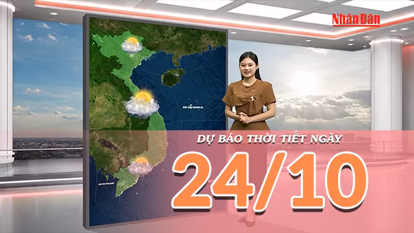[Video] Dự báo thời tiết ngày 24/10/2026: Bắc Bộ và Trung Bộ trời nắng, miền Tây Nam Bộ còn mưa dông 