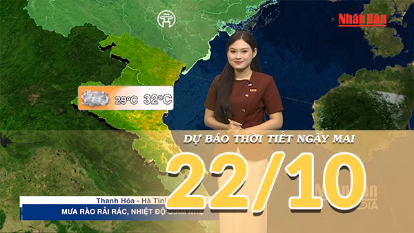 [Video] Dự báo thời tiết đêm nay và ngày mai 22/10/2026: Không khí lạnh tăng cường, Bắc Bộ và Trung Bộ có mưa 