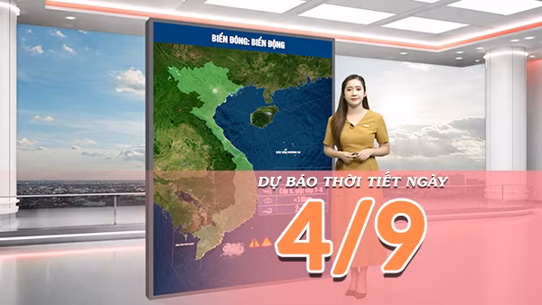 [Video] Dự báo thời tiết ngày 4/9/2026: Bắc Bộ và Trung Bộ nắng nóng, Nam Bộ mưa dông 