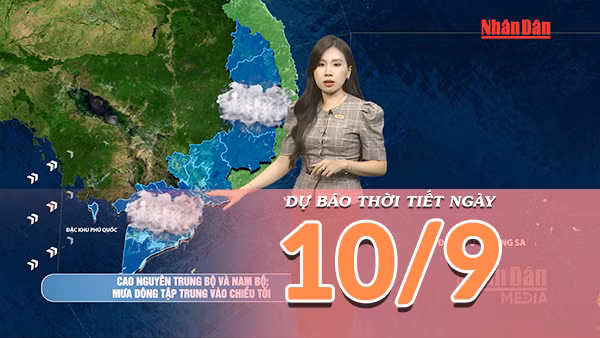 [Video] Dự báo thời tiết ngày 10/9/2026: Bắc Bộ chuyển mát, Trung Bộ mưa dông 