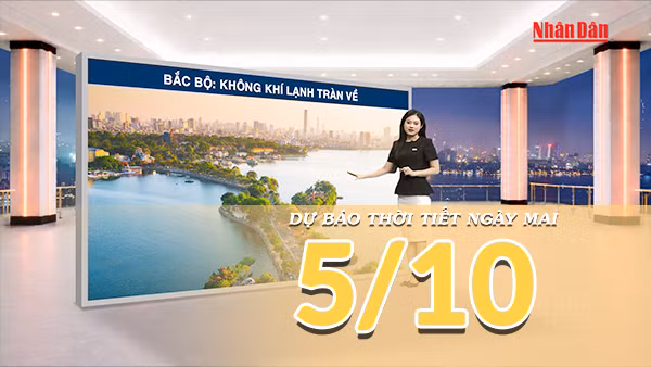 [Video] Dự báo thời tiết đêm nay và ngày mai 5/10/2026: Bắc Bộ đón không khí lạnh, Trung Bộ mưa lớn 