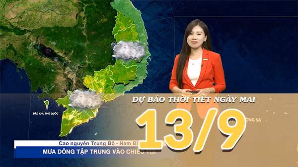 [Video] Dự báo thời tiết đêm nay và ngày mai 12/9/2026: Áp thấp nhiệt đới hướng vào Quảng Trị, Trung Bộ mưa lớn
