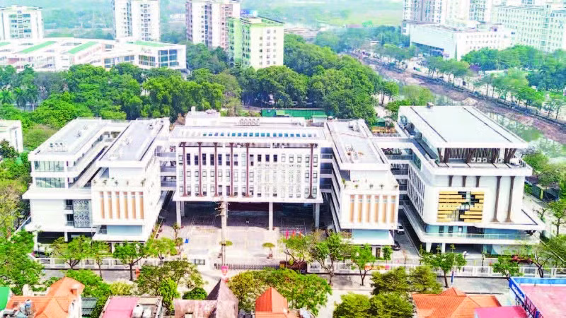 Trường trung học phổ thông Đỗ Mười (phường Yên Sở, Hà Nội) bắt đầu tuyển sinh từ năm học 2025-2026.