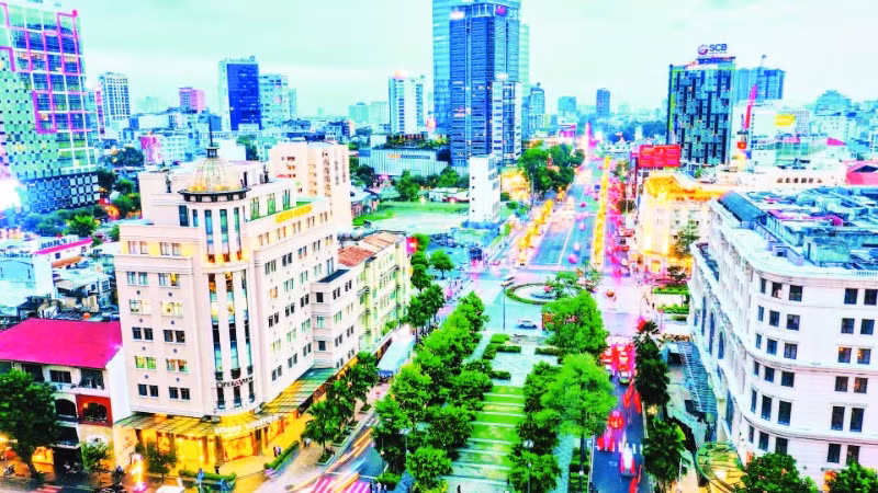 Một góc trung tâm Thành phố Hồ Chí Minh.
