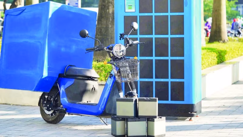 Một trạm đổi pin cho xe điện tại Thành phố Hồ Chí Minh. (Ảnh SELEX)