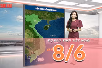 [Video] Dự báo thời tiết ngày 8/6/2026: Bắc Bộ về đêm có mưa dông diện rộng, Trung Bộ duy trì nắng gắt