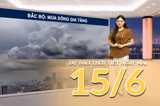 [Video] Dự báo thời tiết đêm nay và ngày mai ngày 15/6/2026: Mưa dông diện rộng tại Bắc Bộ, Trung Bộ khô nóng kéo dài
