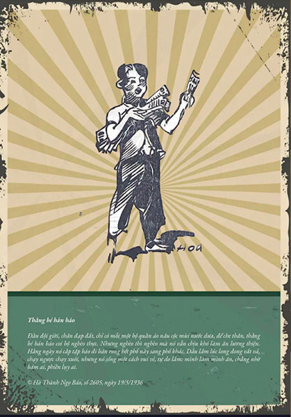 Chú bé bán báo rong.