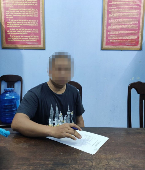 Đối tượng Nguyễn Quốc Nhựt tại cơ quan điều tra.