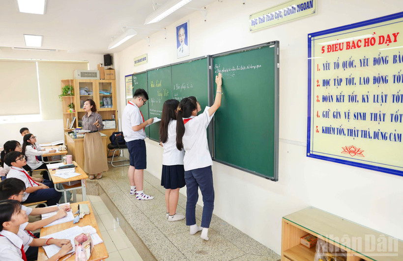 Học sinh trung học cơ sở. (Ảnh minh họa: ĐẠI THẮNG)