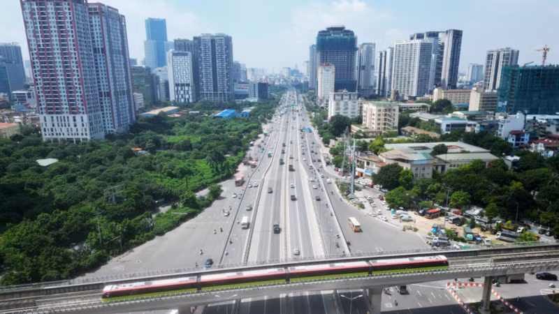 Dự án đường sắt đô thị số 3, đoạn Nhổn-ga Hà Nội (Ảnh minh họa: THỦY NGUYÊN)