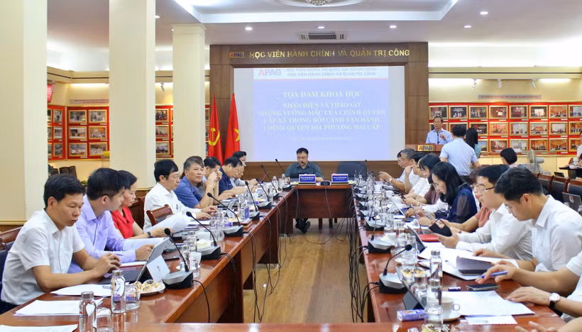 Tọa đàm khoa học "Nhận diện và tháo gỡ những vướng mắc của chính quyền địa phương cấp xã trong bối cảnh vận hành chính quyền địa phương 2 cấp" do Học viện Hành chính và Quản trị công tổ chức ngày 13/8