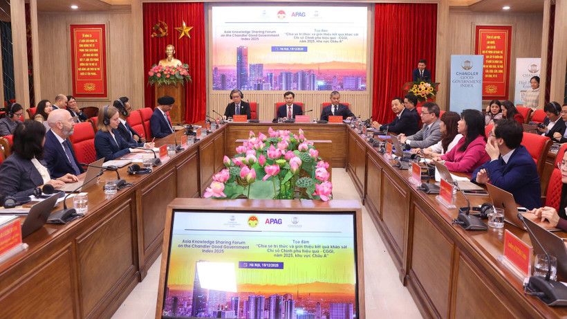 Tọa đàm Chia sẻ tri thức và Giới thiệu kết quả khảo sát Chỉ số Chính phủ hiệu quả CGGI năm 2025 (Ảnh: NGUYỄN ĐIỆP)