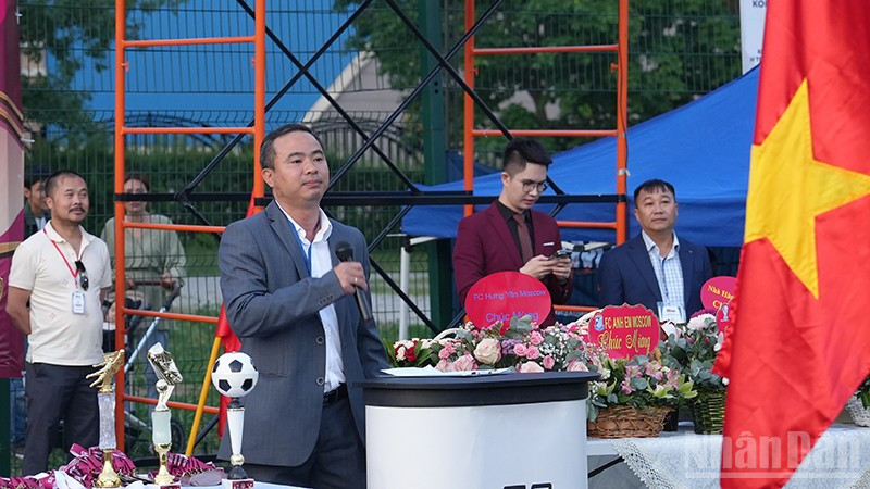 Đại diện người Việt Nam tại Chợ Sadovod phát biểu. ndo_br_dsc05945.jpg